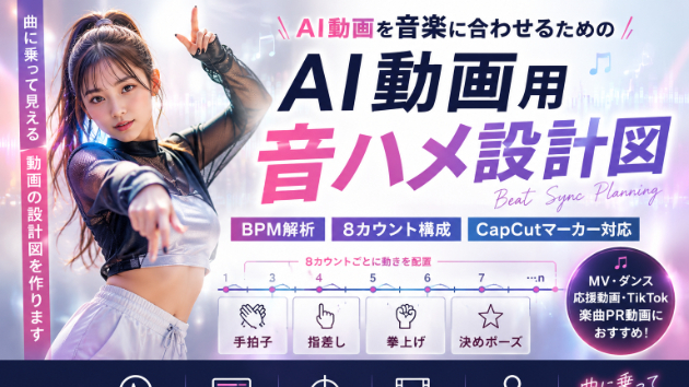 AI動画を音楽に合わせるには「BPM解析」と「8カウント設計」が必要だった