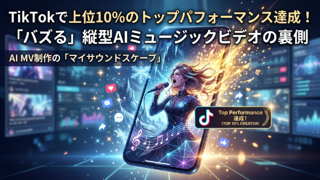 TikTokで上位10%のトップパフォーマンス達成！「バズる」縦型AIミュージックビデオの裏側