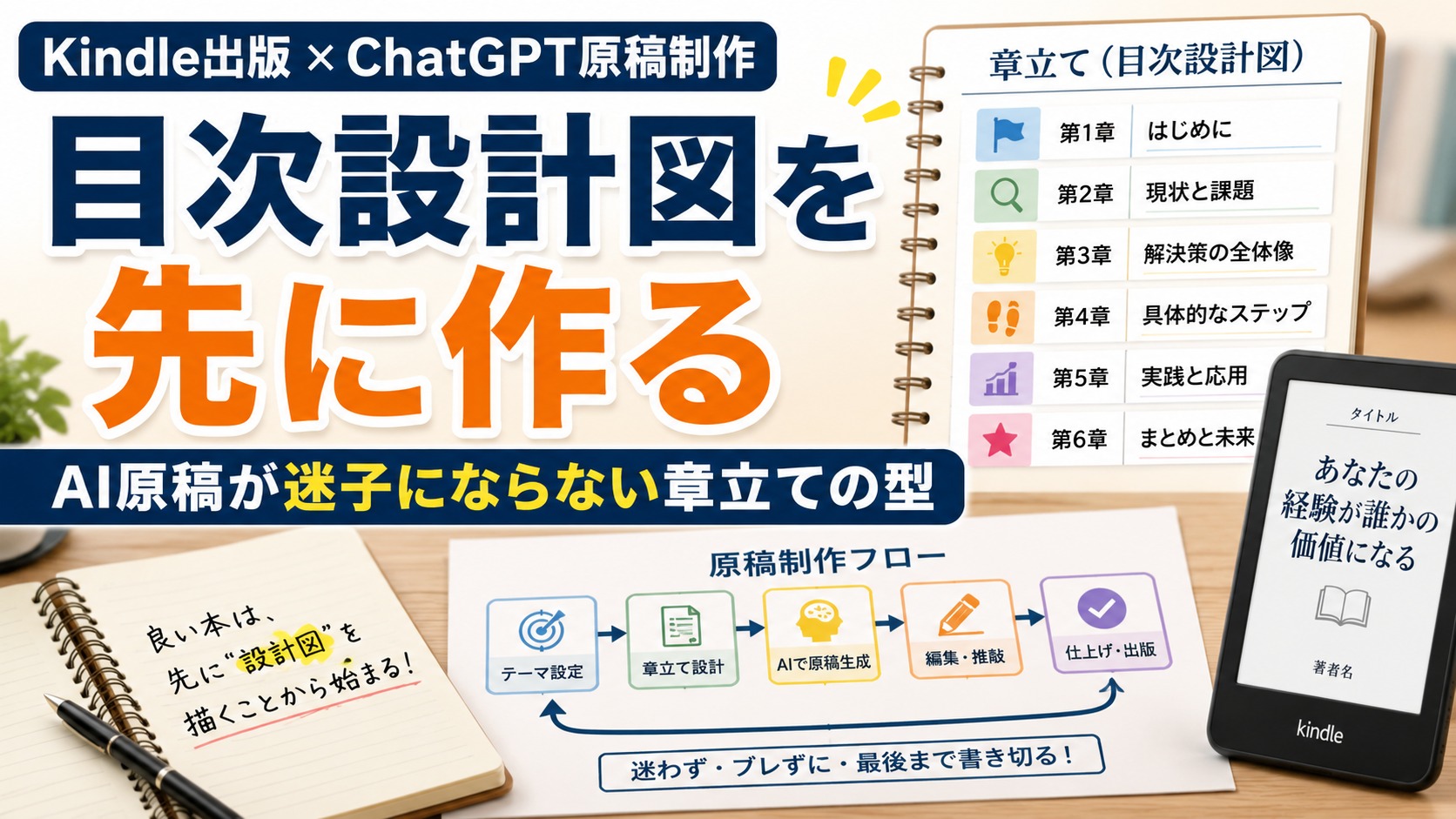 ChatGPTで原稿を書く前に必ず作る「目次設計図」