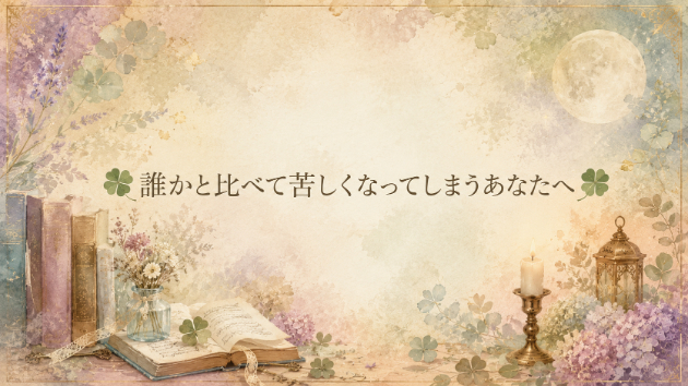 ☘️誰かと比べて苦しくなってしまうあなたへ☘️
