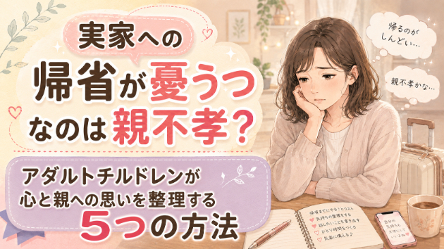 実家への帰省が憂うつなのは親不孝？｜アダルトチルドレンが心と親への思いを整理する5つの方法