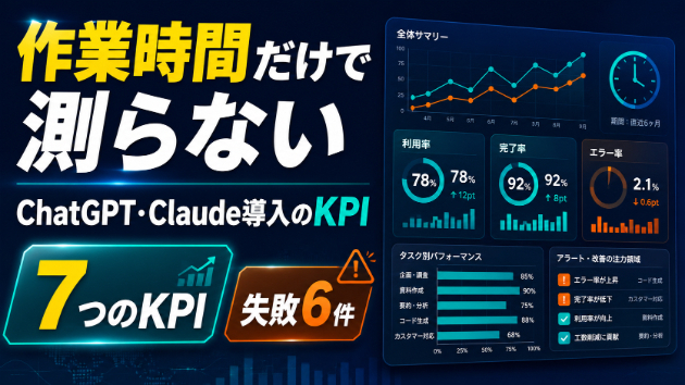 ChatGPT・Claude導入を作業時間だけで測らない｜失敗6件から決めた7つのKPI