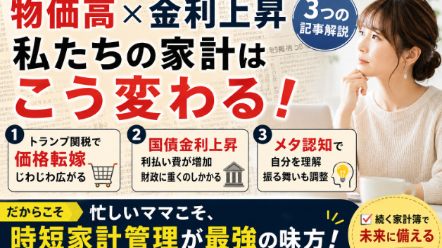物価高・金利上昇の時代、家計簿が続かないママに必要なのは「時短家計管理」です