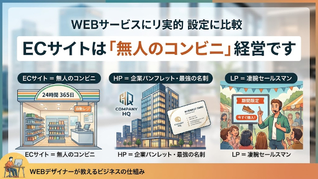  ECサイトは「無人のコンビニ」経営です
