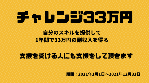 チャレンジ33万円とは