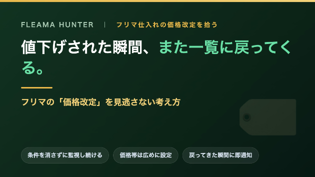 値下げされた瞬間を拾う。フリマ仕入れで「価格改定」を見逃さないための考え方
