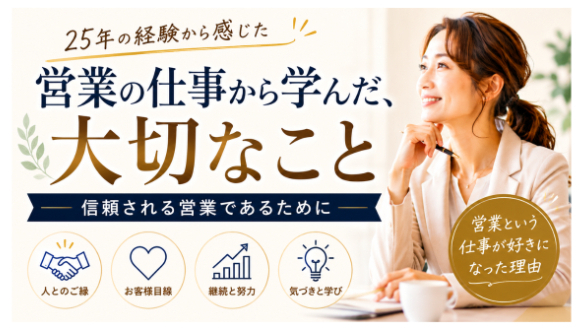 営業の仕事から学んだ、大切なこと