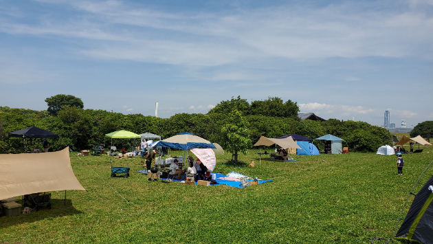 海とのふれあい広場でバーベキュー