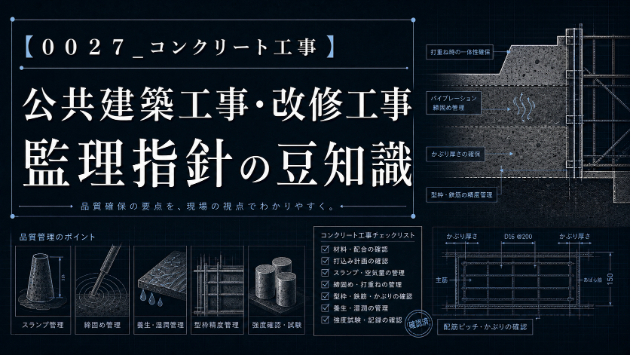 【００２７_コンクリート工事】公共建築工事・改修工事　監理指針の豆知識♪