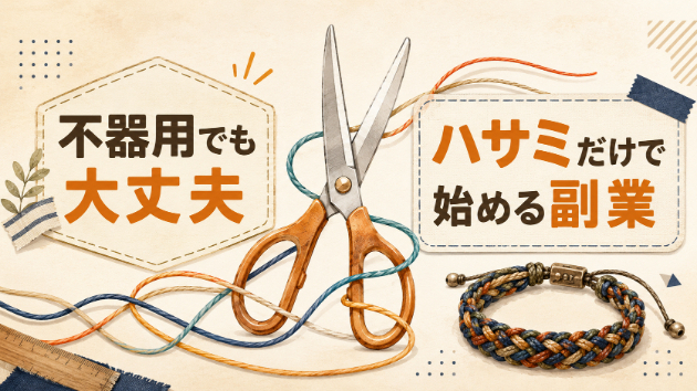 不器用な私がハサミだけで副業を始めて79件売れた話
