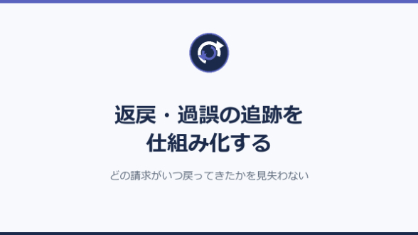 返戻・過誤の追跡を仕組み化する｜どの請求がいつ戻ってきたかを見失わないために