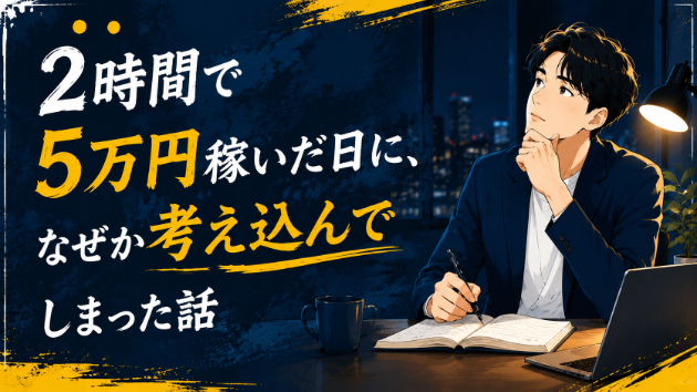 2時間で5万円稼いだあと、なぜか考え込んでしまった話