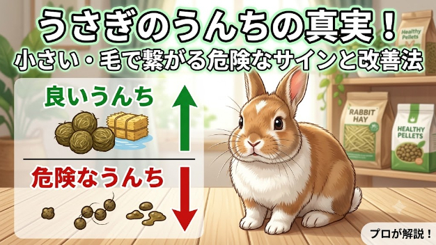 うさぎのうんちの真実！小さい・毛で繋がる危険なサインと改善法