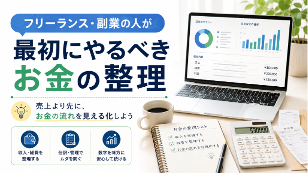 フリーランス・副業の人が最初にやるべきお金の整理