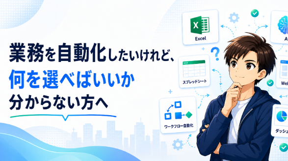 業務を自動化したいけれど、何を選べばいいか分からない方へ