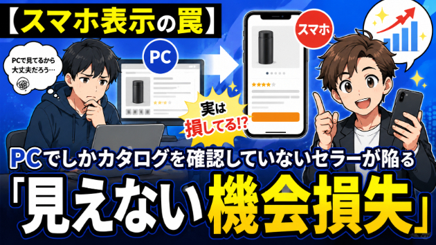 【スマホ表示の罠】PCでしかカタログを確認していないセラーが陥る「見えない機会損失」