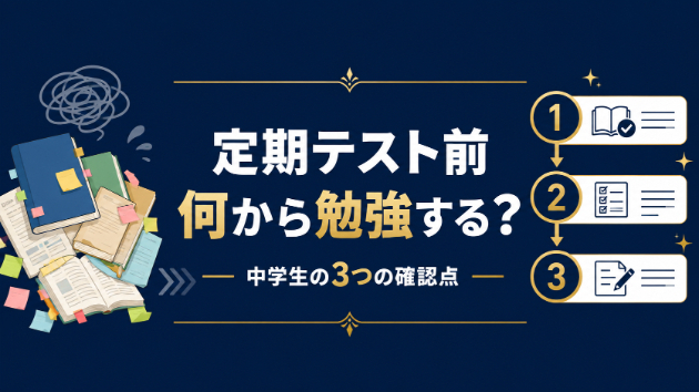 定期テスト前、何から勉強すればいい？成績が伸び悩む中学生の3つの確認点