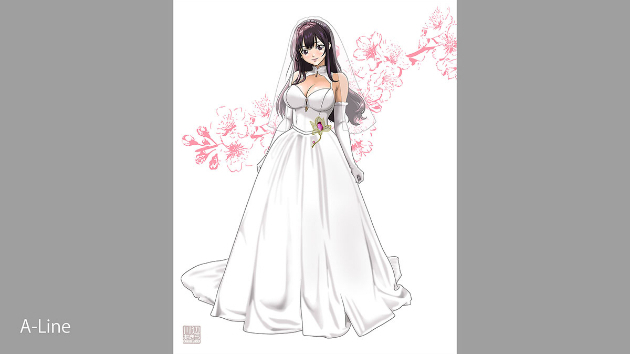 【6月の花嫁①】桜をモチーフにしたAラインのウェディングドレス