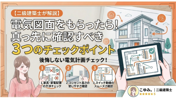 【二級建築士が解説】電気図面をもらったら真っ先に確認すべき3つのポイント