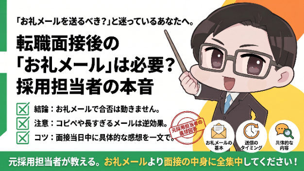 転職面接の「お礼メール」は送るべきか。採用担当者の本音