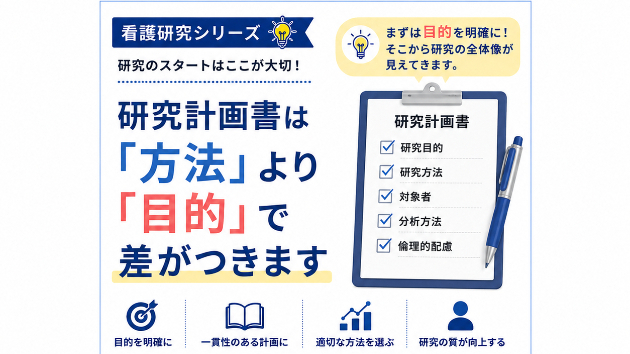 研究計画書は「方法」より「目的」で差がつきます