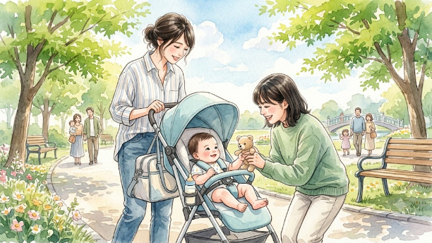友人の子供とお散歩してきました。