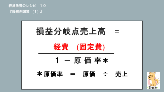 『経営改善のレシピ　10　経費削減策(1)』