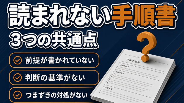 手順書を作ったのに、結局あとで口頭で聞かれる理由