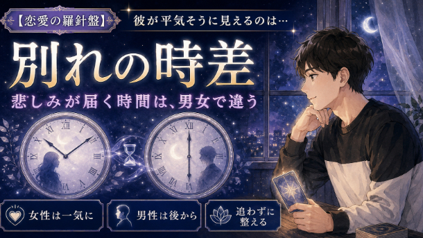 【恋愛の羅針盤】彼はまだ、悲しみに追いついていないだけ——別れの「時差」のお話