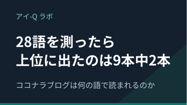 ココナラブログの効果を28語の検索順位で実測｜上位に入った7語は全部、狙っていない語でした
