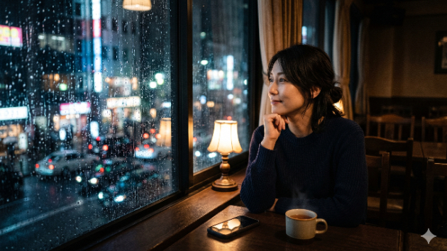 六月の雨音が、彼の沈黙をほどく夜