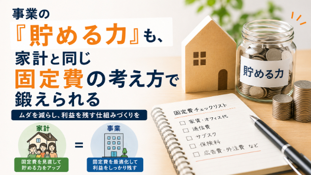 事業の『貯める力』も、家計と同じ固定費の考え方で鍛えられる