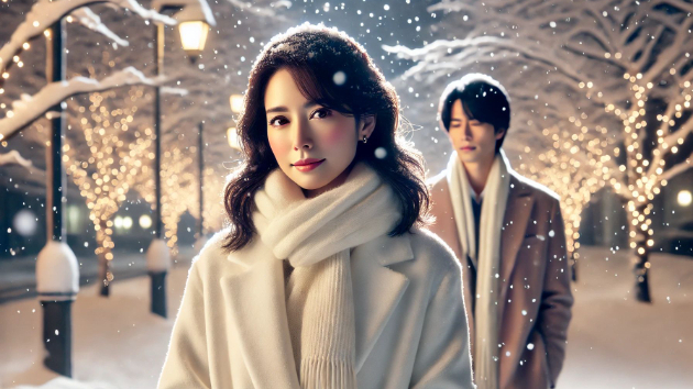 雪景色が作る「二人だけの愛の世界」