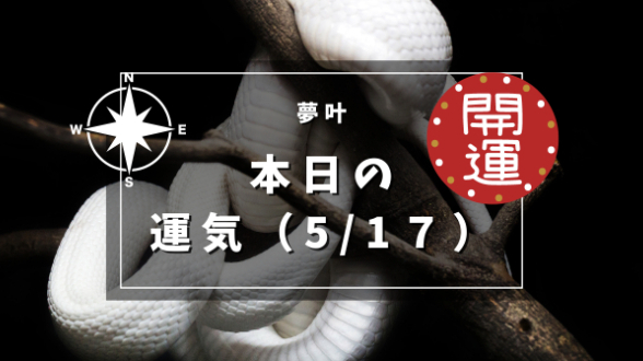 本日の運気２０２４年５月１７日（金）