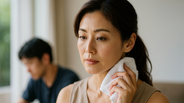 冷たいタオルを首に当てたときに感じる“恋の癒し”