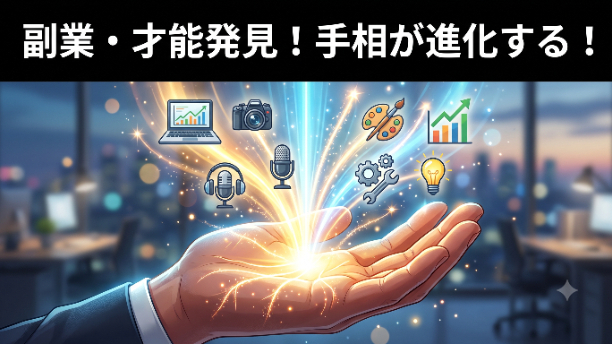【副業迷子を卒業】人生100年時代、あなたの「稼ぐ才能」と「進化する手相」の秘密