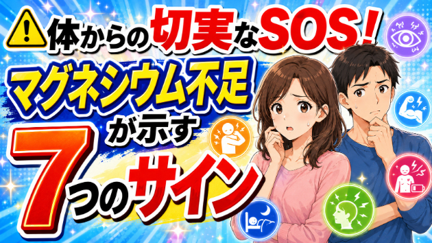 体からの切実なSOS！「マグネシウム不足が示す」7つのサイン
