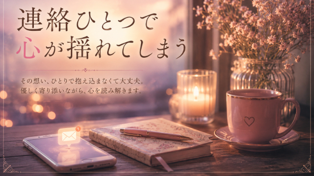 連絡ひとつで心が揺れてしまう