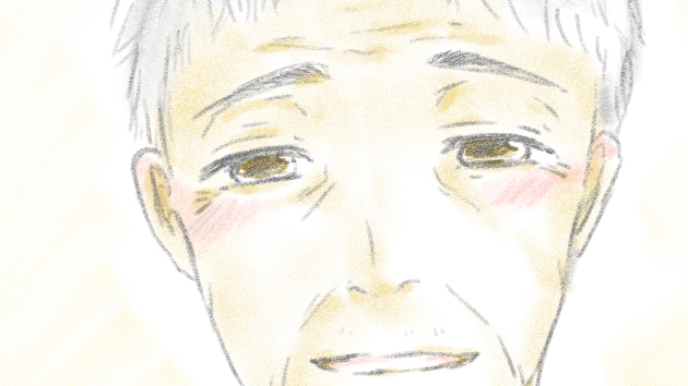 【イラスト】先日載せたおばあちゃんと対のおじいちゃん