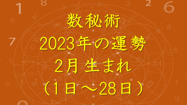 数秘術を活用する（2月生まれの2023年運勢）