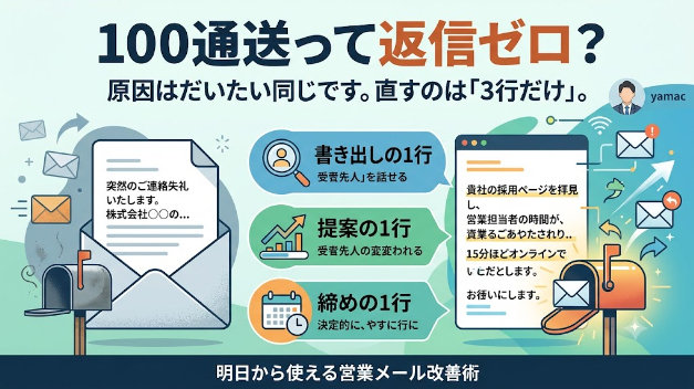 アポが取れない営業文、直すのは3行だけ