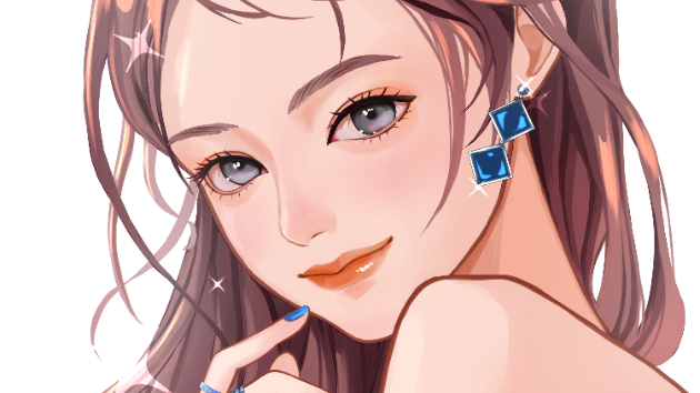 イラスト投稿（振り返る女性）
