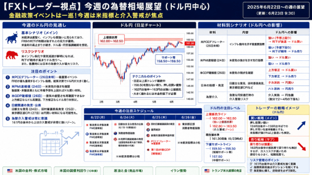 画像で見やすい【FXトレーダー視点】今週の相場展望（ドル円中心）プロはどうする？