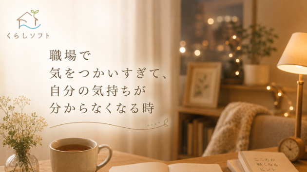 職場で気をつかいすぎて、自分の気持ちが分からなくなる時