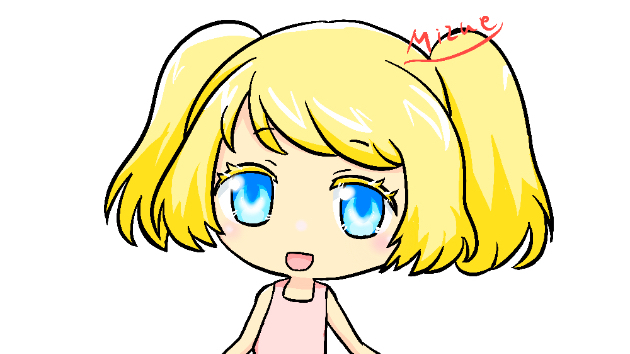 2頭身のイラストです。