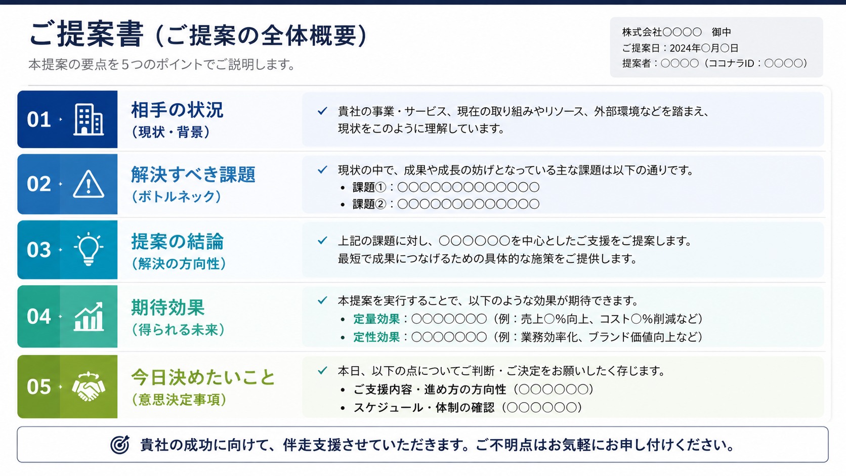 冒頭ページテンプレート