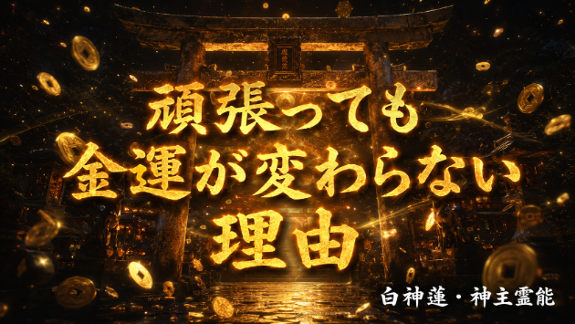 頑張っても金運が変わらない人へ。財脈という霊的な通り道の話をします。