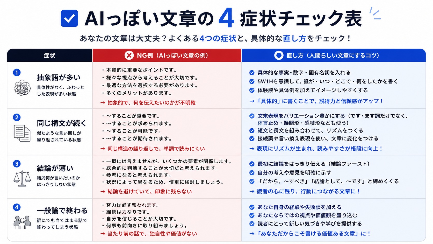 AIっぽい文チェック表