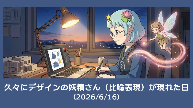 久々にデザインの妖精さん(比喩表現)が現れた日