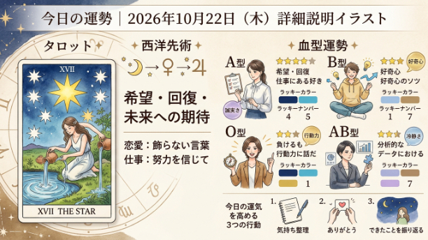 今日の運勢｜2026年10月22日（木）